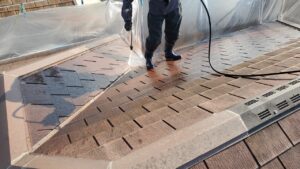 明石市　塗装　外壁」屋根　カラ－ベスト　グラッサ　高圧洗浄