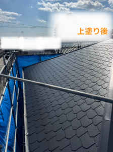 屋根 屋根塗装 おかちゃんペイント 化粧スレート 加古川市 加古川市平岡町 劣化 修理 👷塗装