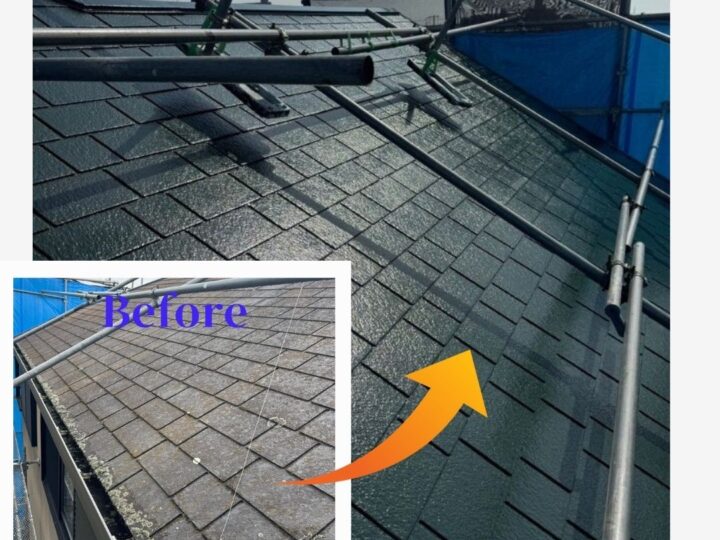 加古川市平岡町M様邸②　カビが生えた屋根を徹底再生！サーモテックシーラーとスーパーシャネツサーモSiで長寿命に仕上げる塗装工事