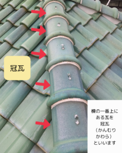 冠瓦　日本瓦