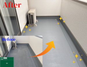 明石市　ベランダ塗装　塗装　外壁　屋根　塗料　アステックペイント　防水　工事